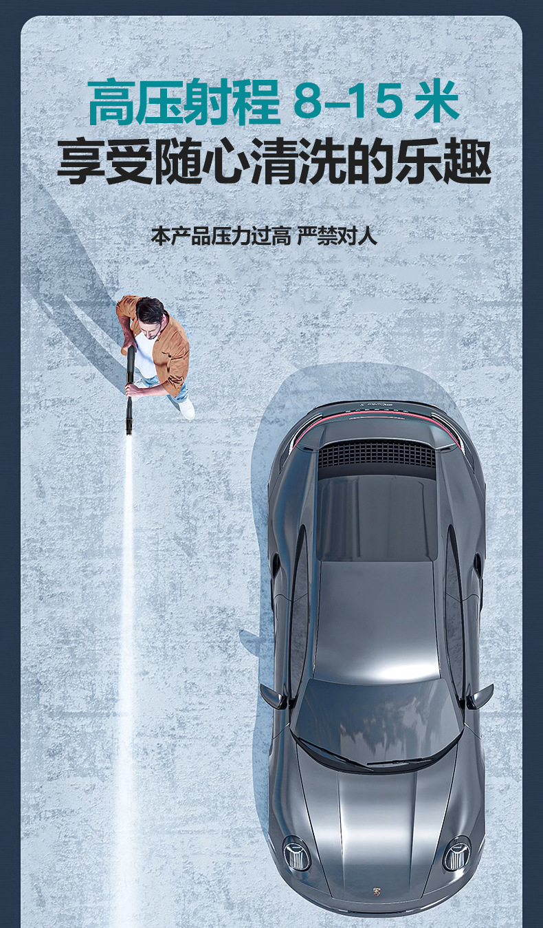 Manufacturer Wholesale High-Pressure Quick-Wash Car Washing Machine, Hand-Push Cleaning Machine, Water Gun, Car Washing Pump, Tornado Cleaning Gun