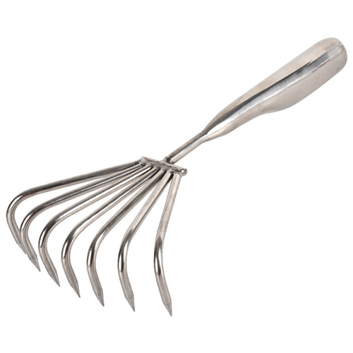 Manufacturer direct supply of sea catching tools stainless steel integrated rake gardening tools stainless steel small rake