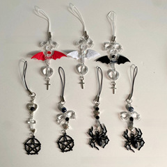 Halloween Series Phone Chain Phone Charm Charm Cord Gothic Angel Wings Bat Spider Ins
