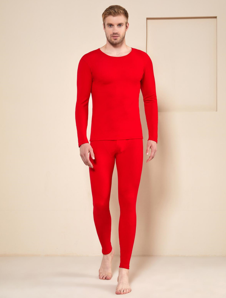 Men's thread patch suit-Red