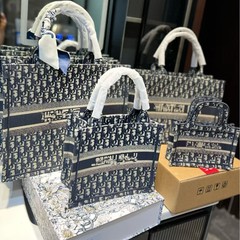 D家の定番モデルの手提げ大容量手提げ刺繍バッグ女性用ショッピングバッグ