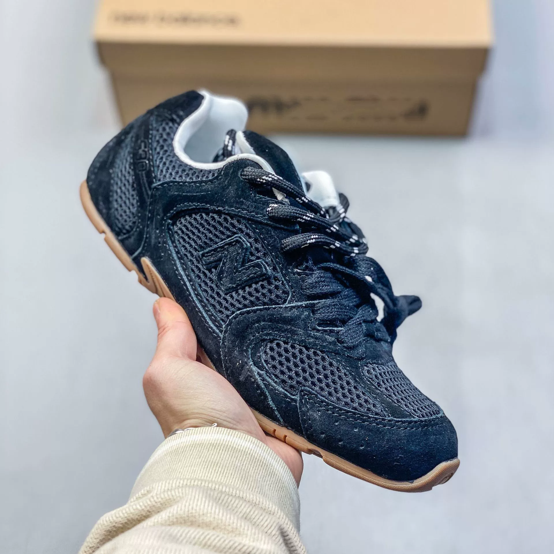 Женские кроссовки (Pure Origin NB530 Miu Deshu) дышащая сетка, ретро повседневные для бега