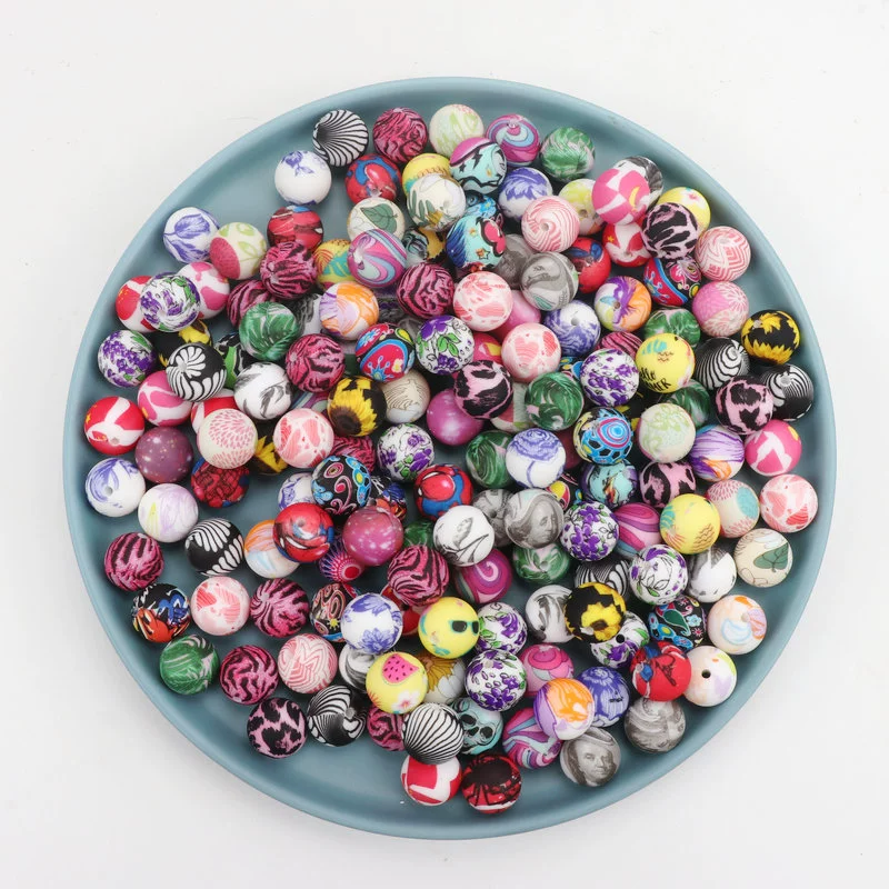 Silicone round beads, beaded bracelet, accessory, DIY