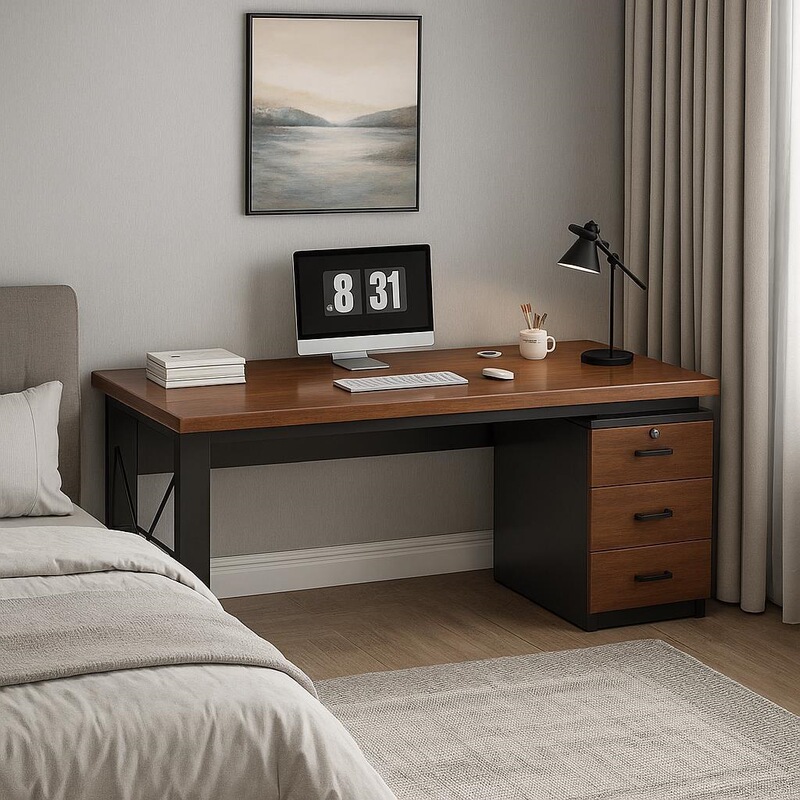 Computer Desk Desktop Home Office Desk with Drawers Simple Work Desk Bedroom Student Study Writing Desk Chair Computer Desk Desktop Home Office Desk with Drawers Simple Work Desk Bedroom Student Study Writing Desk Chair
