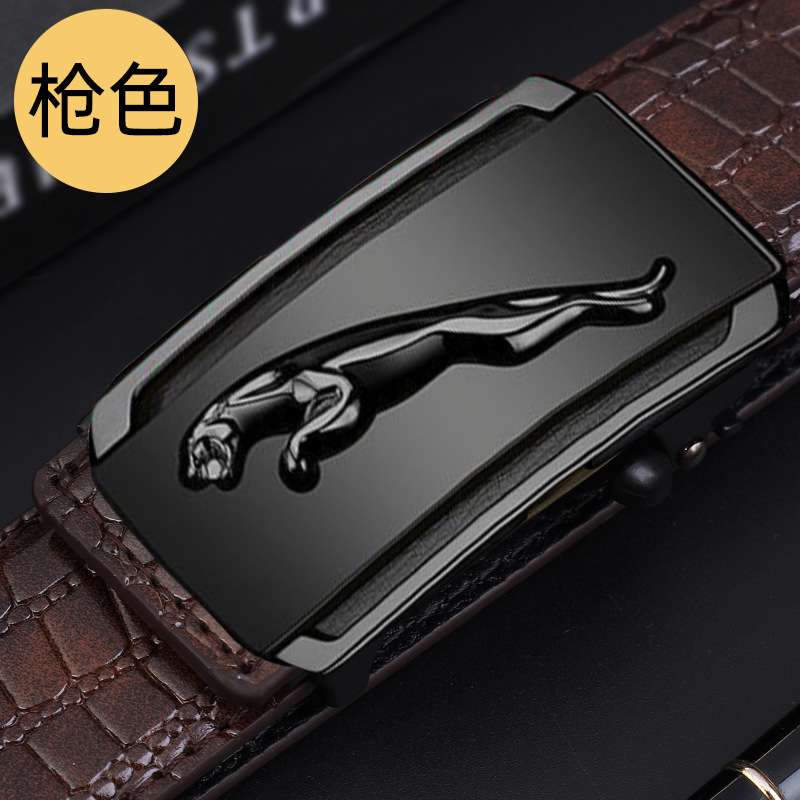 Cinturón de los nuevos hombres hebilla automática piel de vaca moda negocios elite pantalones de los hombres cinturón versátil casual cocodrilo patrón cinturón