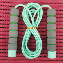 小学生中考训练防滑泡棉小手柄不绕绳不打结调节儿童专用跳绳批发