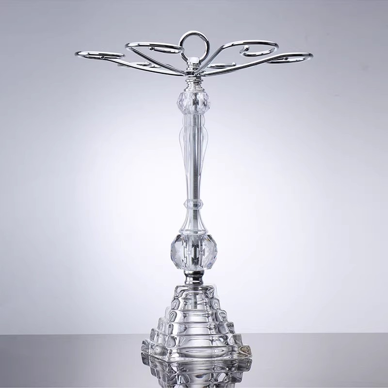 Portavasos de vino de cristal importados colgantes colgantes al revés adornos de mesa para el hogar, lujo ligero, estante de almacenamiento de copa simple de alta gama image 3