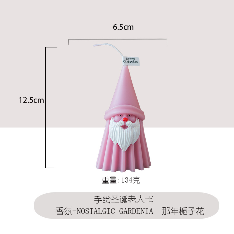 Venta caliente transfronteriza Velas en forma de Papá Noel Velas de aromaterapia navideña Adornos decorativos lindos recuerdos al por mayor