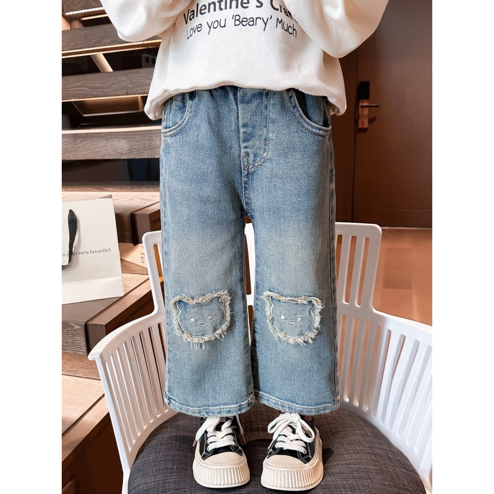 Nuevos pantalones de primavera y otoño para niñas pantalones casuales de moda infantil coreana tendencia de primavera para niños pantalones de primavera para niñas image 5