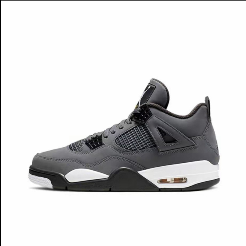 Zapatos de baloncesto de cuero de vaca original puros Pitian AJ4 zapatos antiderrapante retro zapatos de cuero de cabeza zapatos de hombre y mujer
