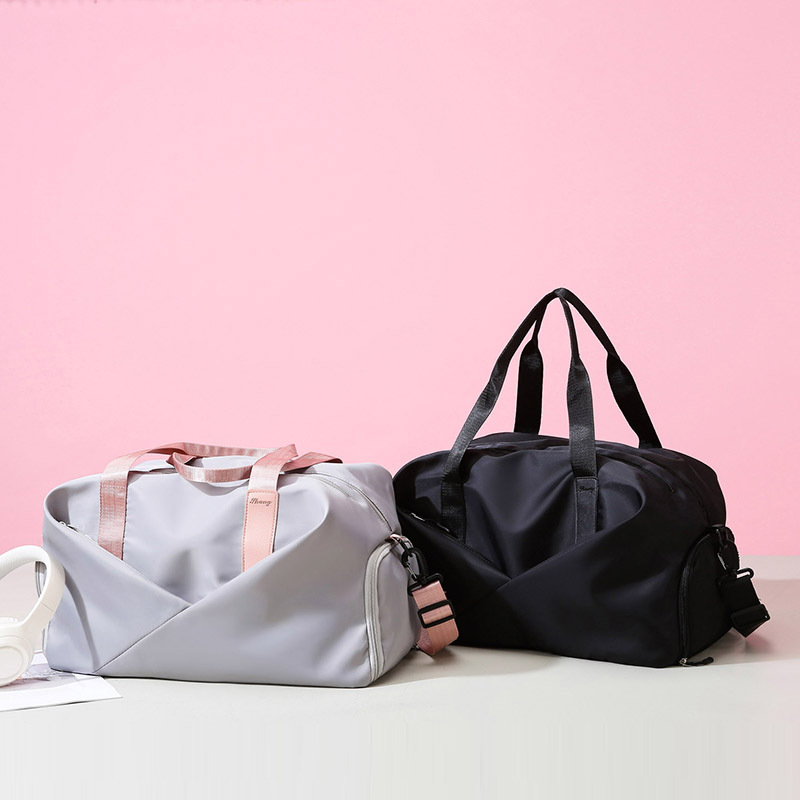 Bolsa de viaje de gran capacidad para mujeres bolsas de equipaje de viaje corto para hombres bolsas de viaje portátiles ligeras separación seca y húmeda bolsa deportiva de fitness