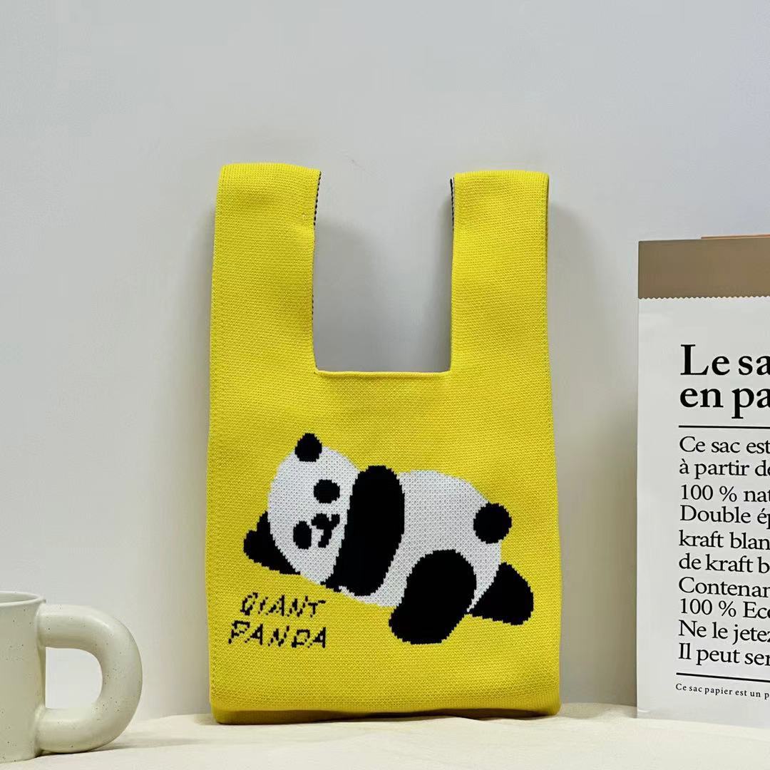 Bolso de mano tejido para embalaje de regalos, bolso tejido con múltiples patrones, estilo ins, bolso tejido para mujer, mini versátil.