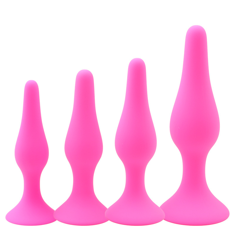 Suction Cup Anal Plug, Silicone Anal Beads Training Strip, Black — detail image 9