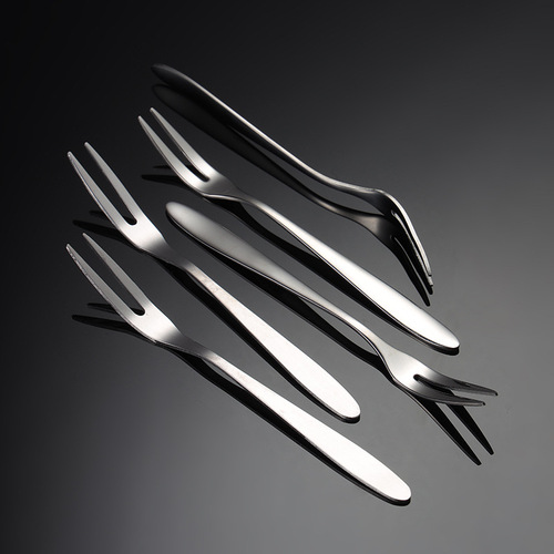 Internet celebrity ins fruit fork 304 stainless steel fruit pick creative tableware home mooncake fork restaurant dessert fork