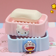 Cartoon Hole-Free Soap Dispenser, Cute Home Bathroom Soap Dispenser, Creative Student Drain Soap Tray, Soap Rack