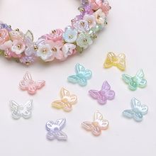 ABS珍珠马贝双色蝴蝶珠串珠手工diy配饰品手链项链串珠手机链材料