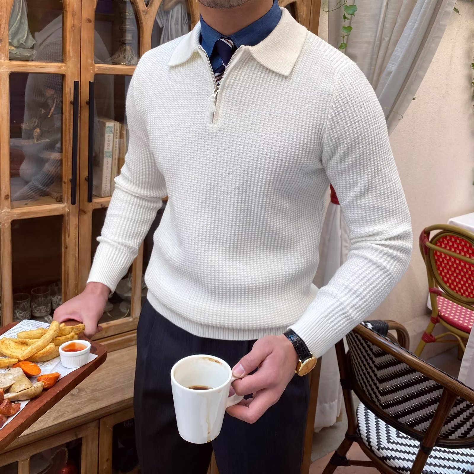 Knitted fashionable sweater