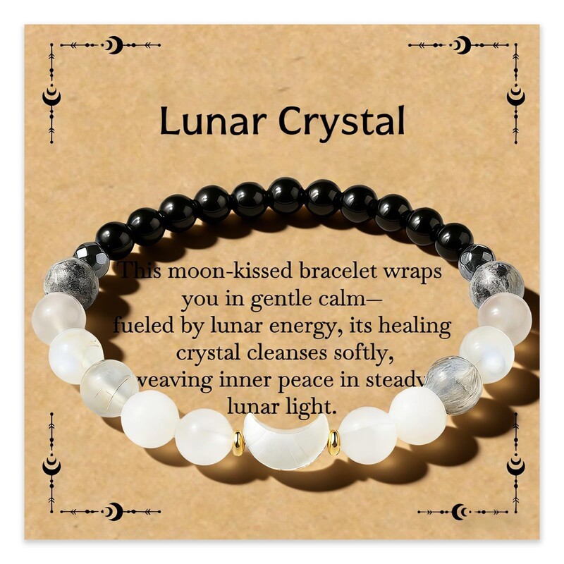 Cross-Border Hot-Selling Obsidian Cat's Eye Stone Beads New Cycle Encouragement Elastic Rope Bracelet Glitter Stone Moon Bracelet for Women Cross-Border Hot-Selling Obsidian Cat's Eye Stone Beads New Cycle Encouragement Elastic Rope Bracelet Glitter Stone Moon Bracelet for Women