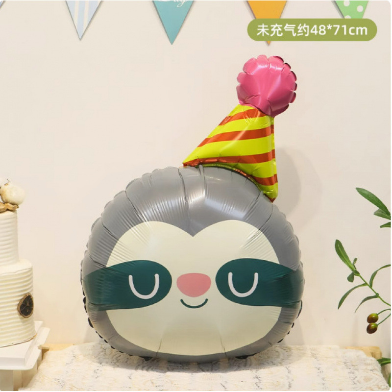 漫画の動物の形をしたヘリウム浮遊バルーン空飛ぶ赤ちゃんレギンス満月誕生日パーティーの装飾おもちゃアレンジメント|undefined