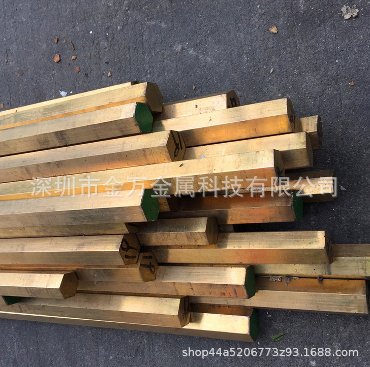 H59国标六角黄铜棒H5 S20 3604对边实心六边铜棒 方型铜棒 扁铜排