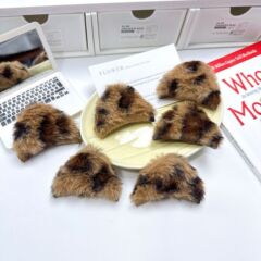 ヒョウ柄猫耳ヘッドバンド頭飾り diy ジュエリーアクセサリーぬいぐるみ三角耳靴衣類アクセサリーアクセサリー卸売