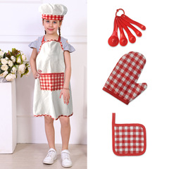 兒童扮演烹飪廚師圍裙廚師帽子烤箱手套鍋墊 kids cooking apron