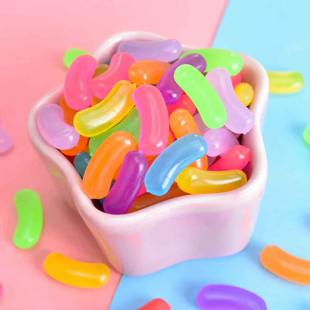 Rainbow creative hair accessory, earrings, slime, South Korea