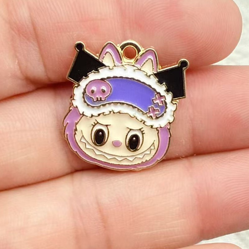 アニメ漫画かわいいラブブペンダント合金ドリップオイル DIY イヤリングキーホルダーネックレス手作りアクセサリー作り|undefined