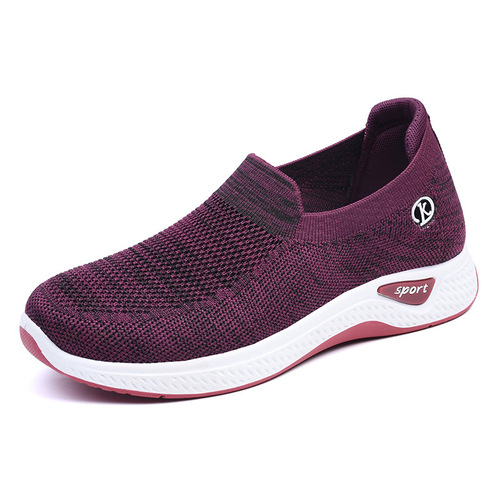 Old Beijing cloth shoes spring and autumn new one-leg walking shoes Feiwei casual sports shoes soft sole middle-aged and elderly mother's shoes