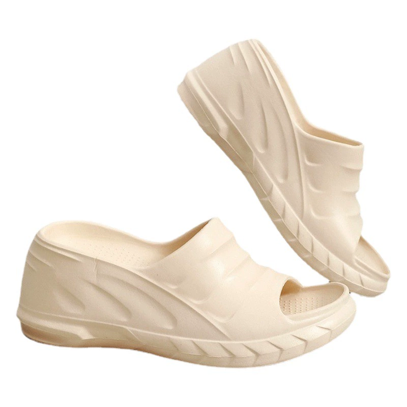 Оптовая Продажа с фабрики новые тапочки на высоком каблуке, модная уличная одежда в Корейском стиле, нескользящая толстая подошва, Пляжная Универсальная Мода