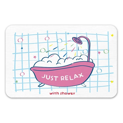 Mat, Bathroom Hard Diatom Mud – Avtomobil döşəmə paspasları - pink-bathtub-354509cm-square-white-background