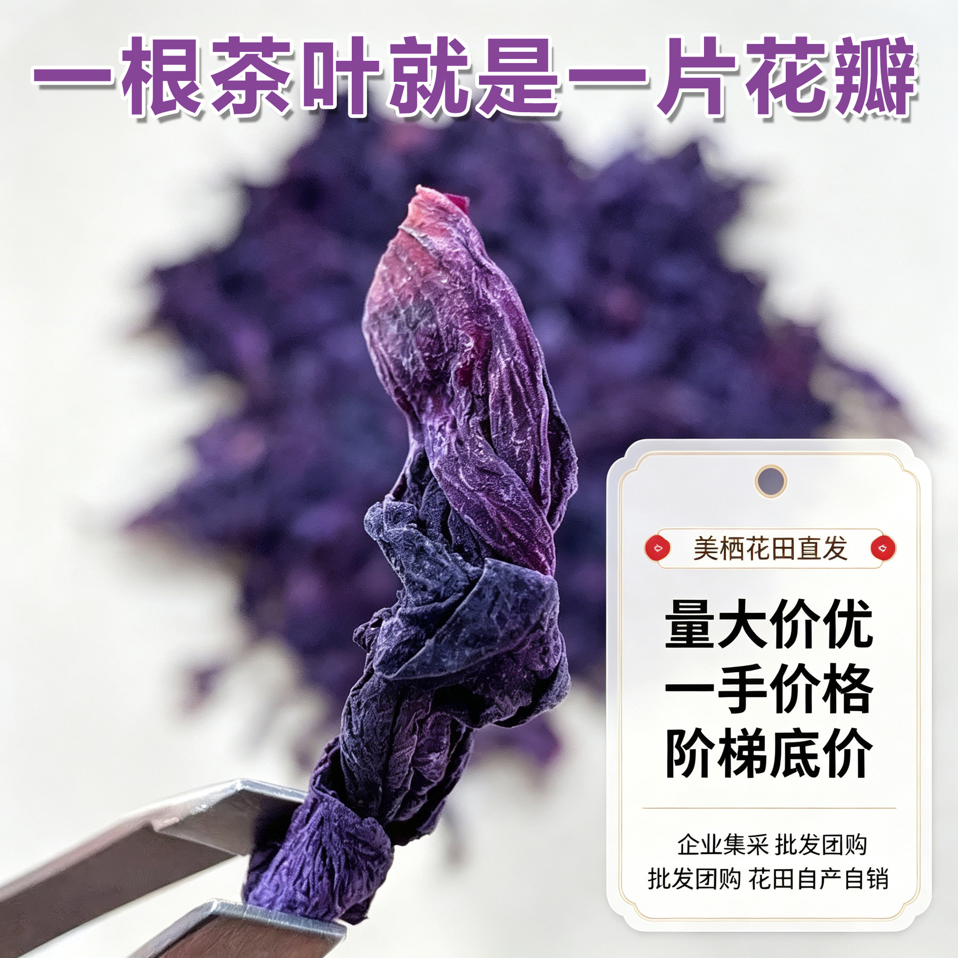 Meiqi Huatian Rose Fermented Tea, featuring double-petaled roses, sulfur-free, refined, and pure – available for wholesale and sample requests