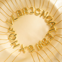 不锈钢英文字母项链吊坠百搭简约款式洗澡佩戴不掉色锁骨链工厂