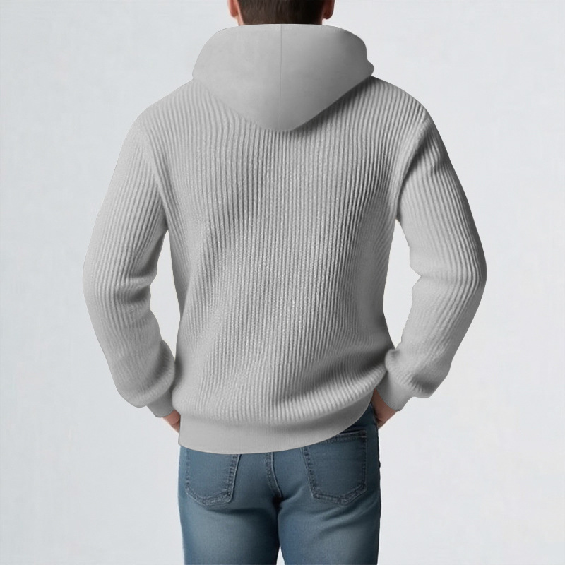 Herren Kapuzenpullover Strickjacke Für Herbst Und Winter_voghion.com