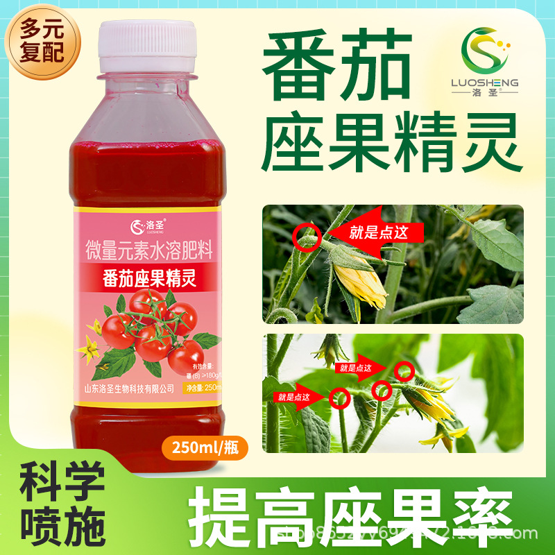 番茄西红柿点花喷花授粉座果精灵科学喷施多元复配提高座果水溶肥