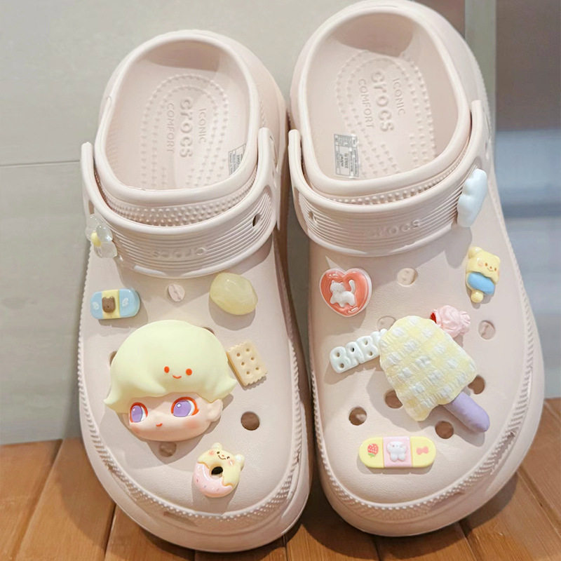 かわいいバブル下駄花漫画アクセサリー diy 靴バックル取り外し可能な立体アクセサリーハイエンド多用途靴花|undefined