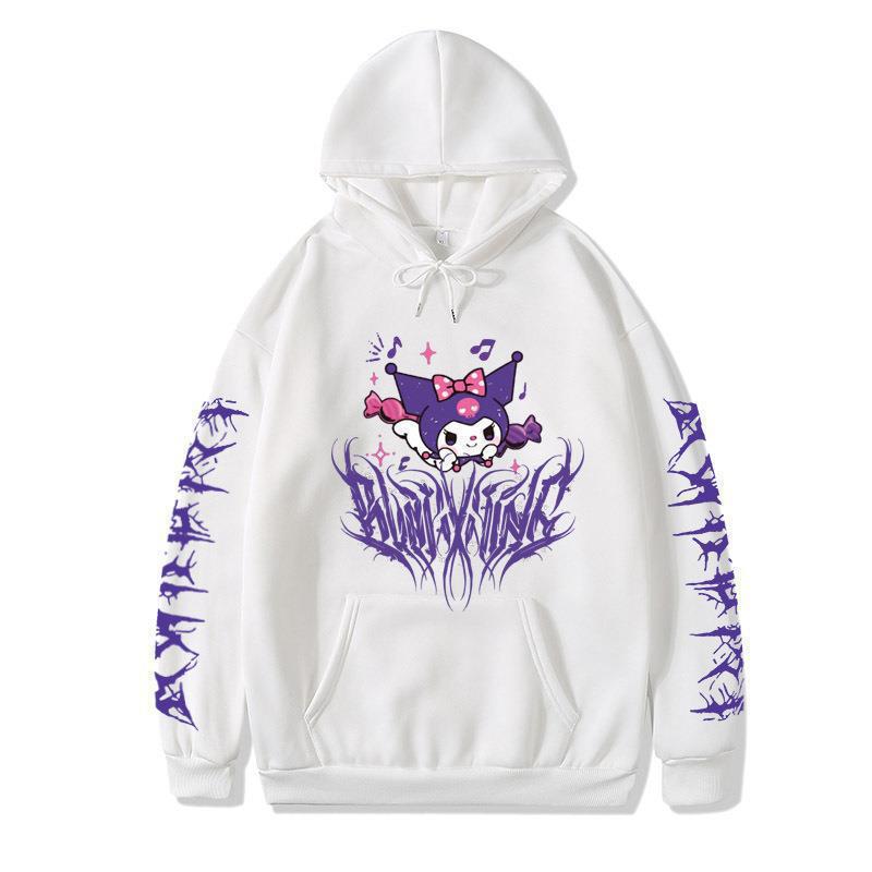 New Kuromi Sweatshirt Hooded Cotton Sweatshirt Anime Cartoon Kuromi Jk Jacket Student Bestie Outfit Loose
