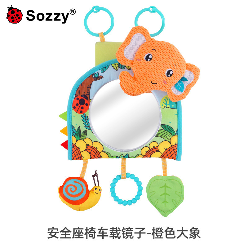 Sozzy nuevo recién nacido Hahaha espejo adornos bebé regalo coche espejo retrovisor bebé coche colgando calmante Juguetes