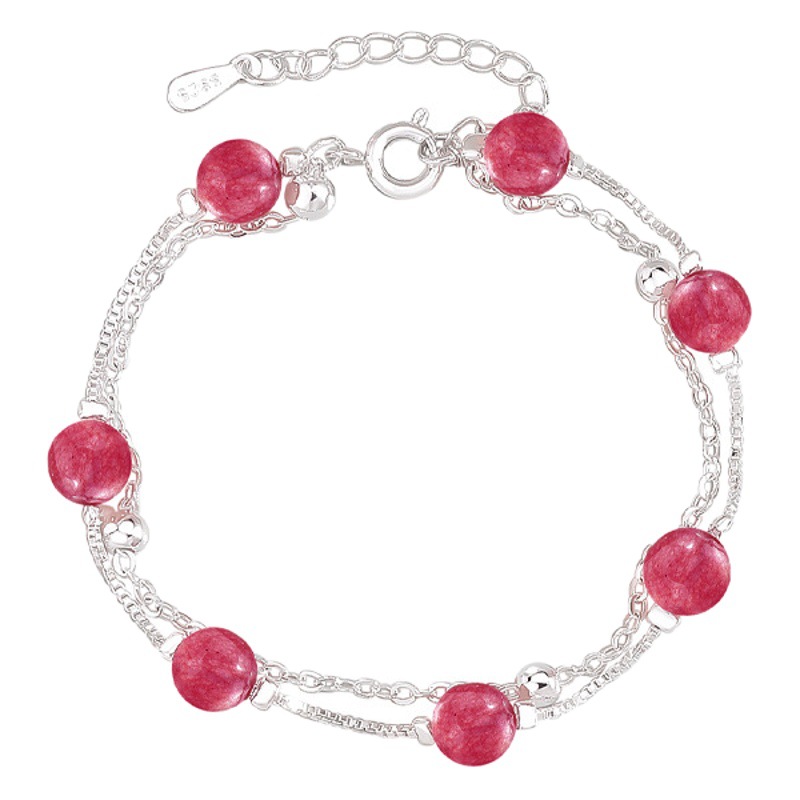 Factory wholesale Cat's Eye Stone round bead bracelet female student personality fashion Joker double bracelet Net Red live jewelry