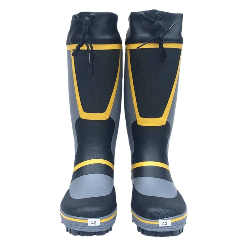 Нескользящие резиновые сапоги со стальным дном для гвоздей, высокие резиновые мужские новые резиновые сапоги, модная бутиковая Водная обувь, рыболовное снаряжение, водонепроницаемое, дышащее