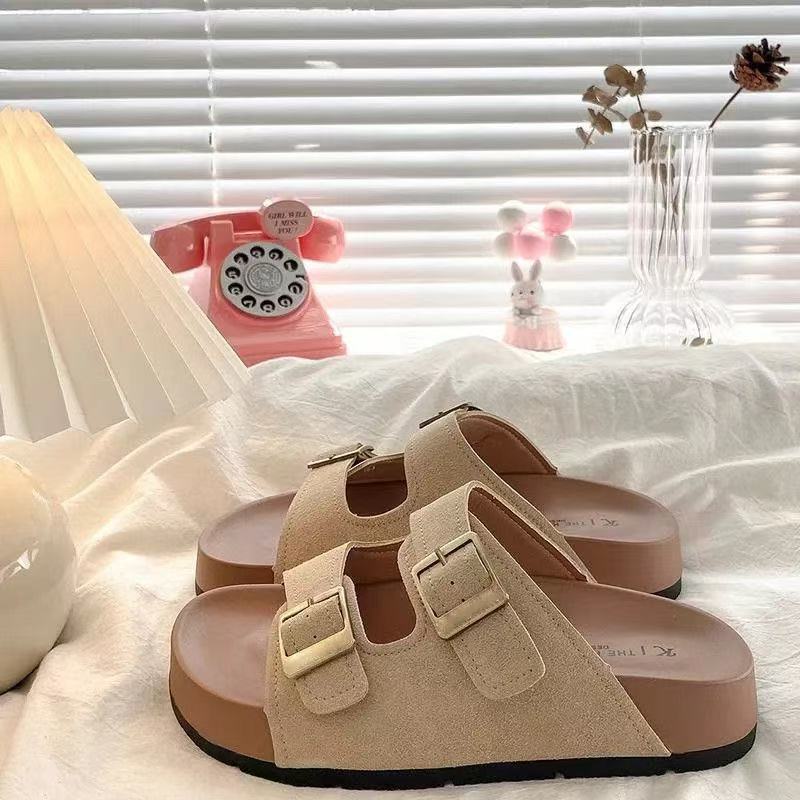 2025 Super Popular High-End Birkenstock Slippers for Women's Summer Outer Wear Summer New Fashion Sandals Thick-Soled Heightening Sandals