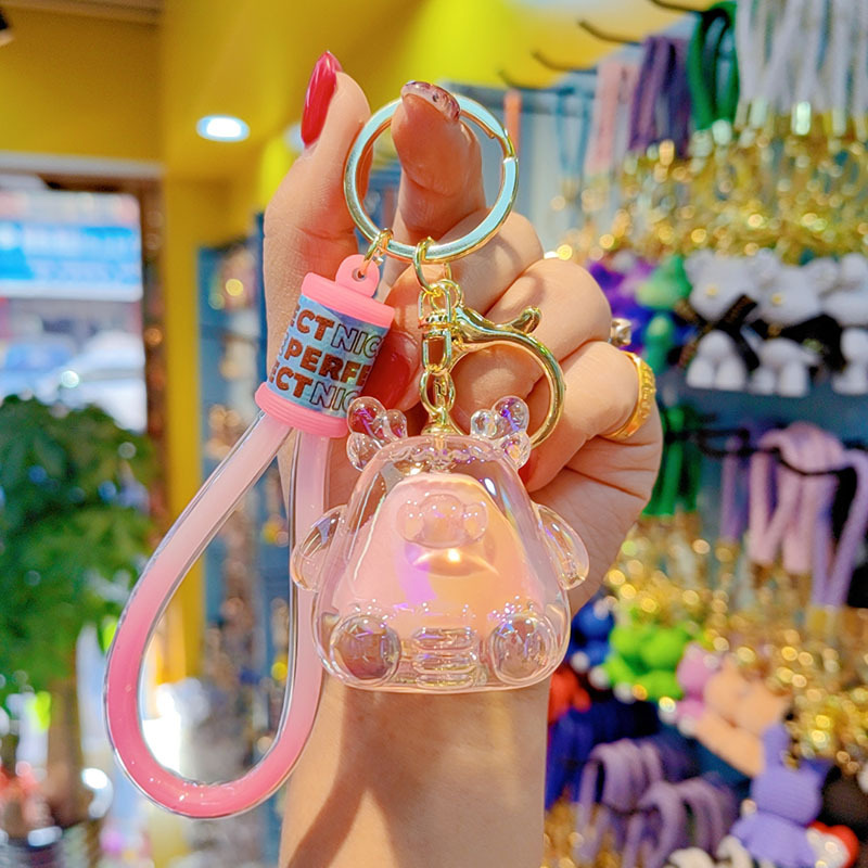 Llavero con Colgante de Dragón de Hielo y Nieve Colorido Electrochapado, Lindo Llavero de Pareja, Accesorio de Llavero con Cuentas de Dragón