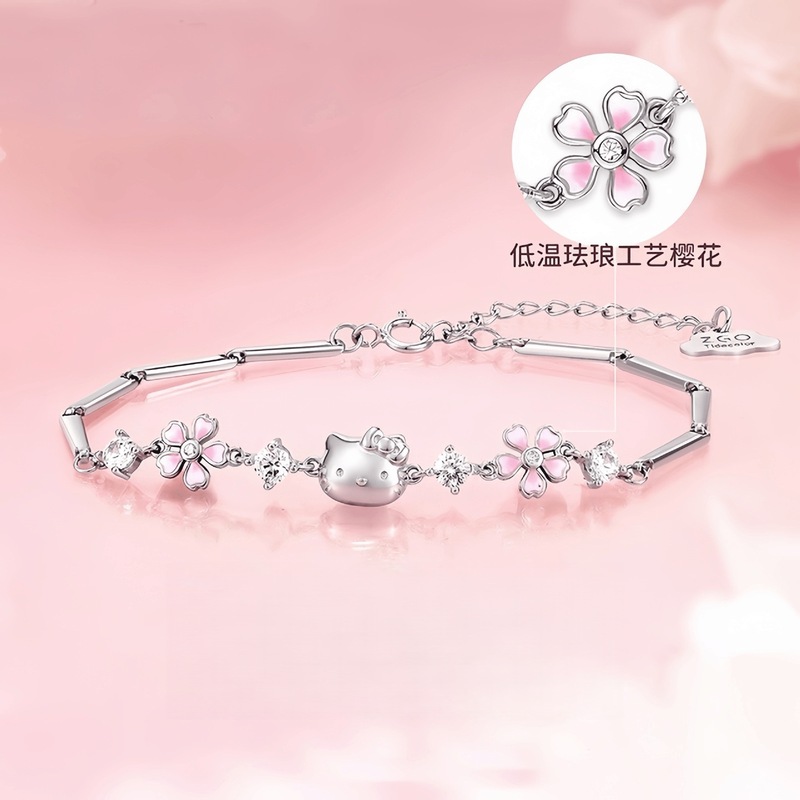 桜のケイティのブレスレットの女性ハローキティの小さい大衆の設計のブレスレットは軽くて豪華で高級感があります。|undefined