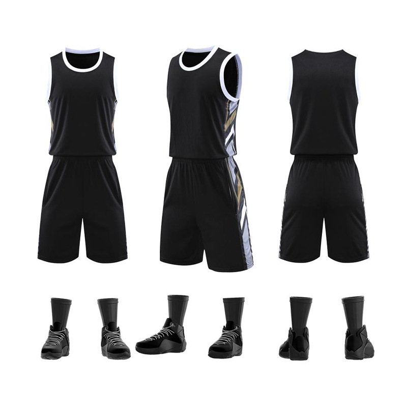 American summer competition training sportswear printed basketball jersey basketball uniform suit men's team uniform student vest quick-drying