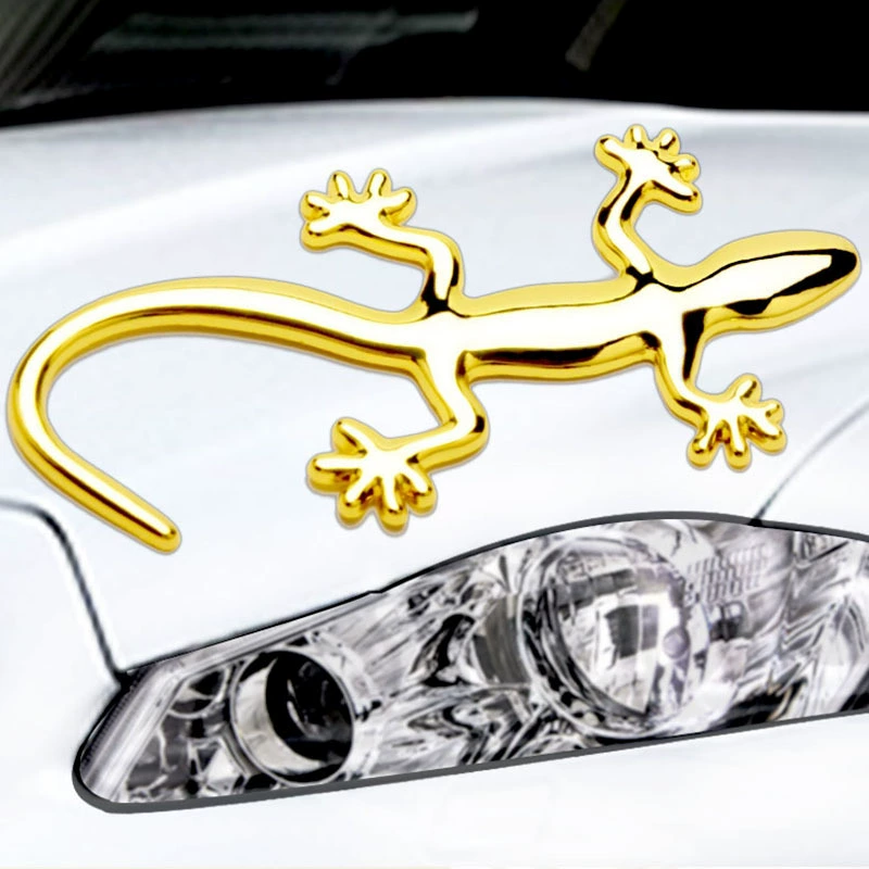 13 г средние металлические наклейки с гекконом 3D металлические наклейки с гекконом и Ящерицей трехмерные металлические наклейки с гекконом на автомобиль