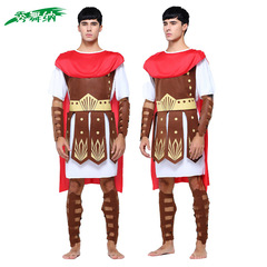 Adult Male Warrior Costume Halloween Costume Cosplay Performance Costume Masquerade Party Role-Playing Warrior Clothes
