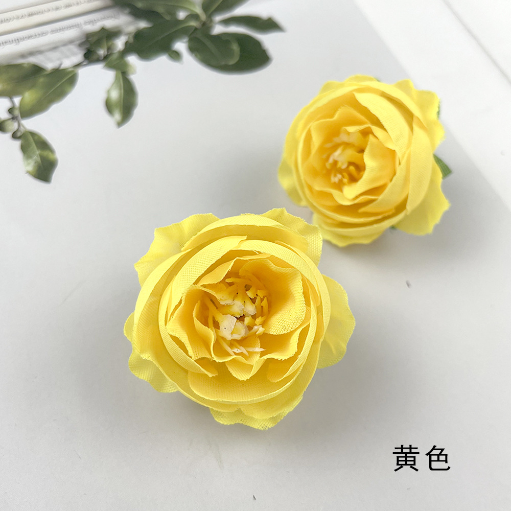 Hot sale retro brote de té de rosas DIY pecho material de tocado de flores de la pared de la sala de bodas arreglos de flores de fotografía adornos pequeños