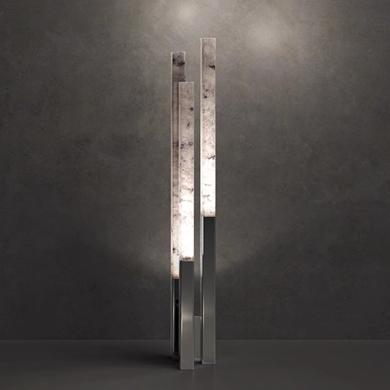 Lenzi Stiletto Shoes Floor Lamp Spanish Marble Stainless Steel Designer Model Room Sales Office Living Room Lamp