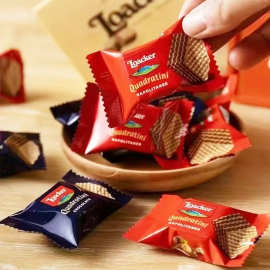 Loacker莱家威化饼干榛子巧克力味意大利进口零食品结婚喜糖批发