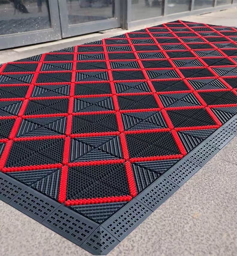Non-Slip Entryway Mat, Outdoor Three-In-One Entrance Carpet, Commercial Outdoor Floor Mat, Hotel Mat, Door Mat